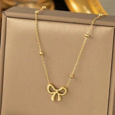 Bow Charm Necklace