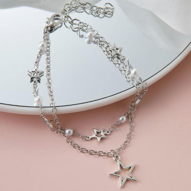 Silver Star-charm Bracelet