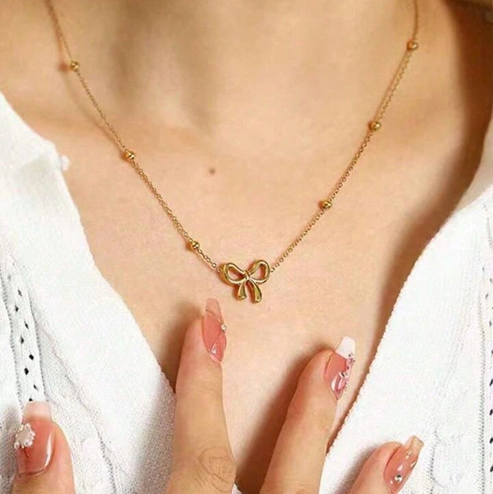 Bow Charm Necklace