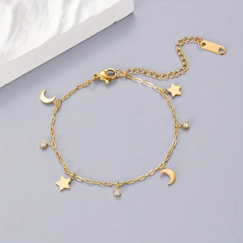 Moon-star golden bracelet