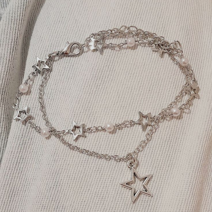 Silver Star-charm Bracelet